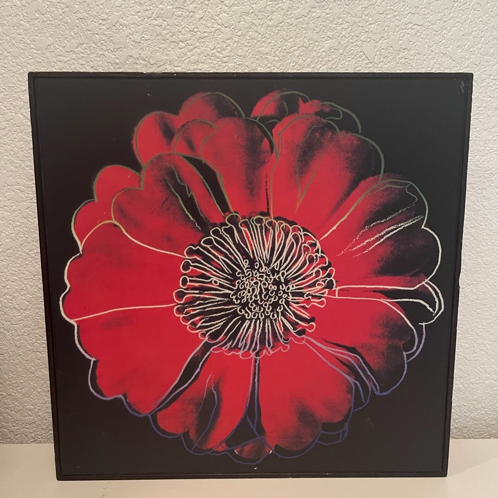 Red Floral Wall Art Decor